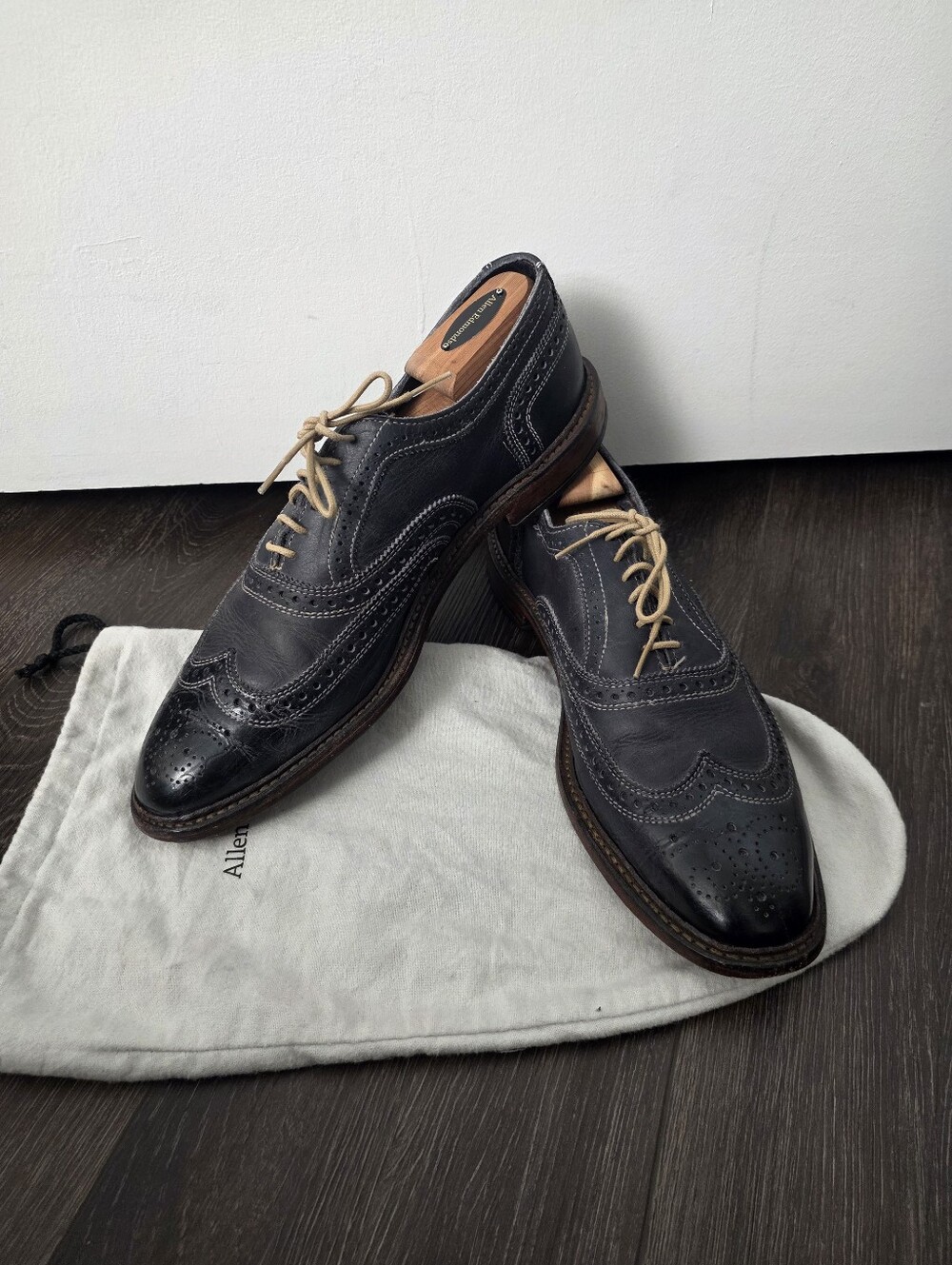 Allen Edmonds Neumok Wingtip Oxfords Black Sz 12